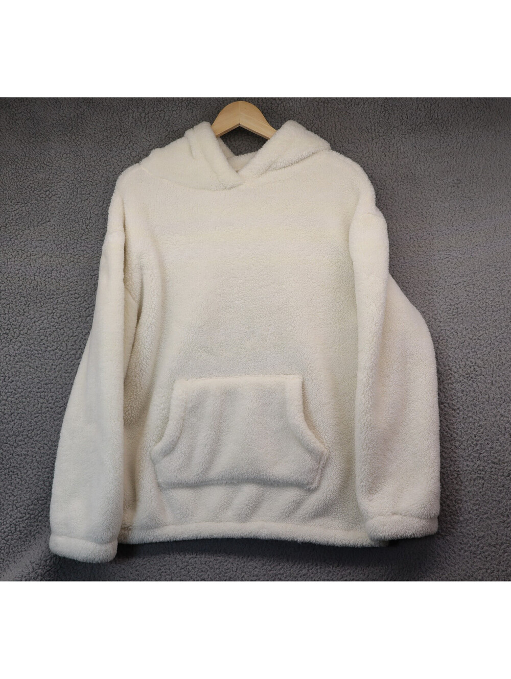Aeropostale Sherpa Hoodie Adult Medium Beige Cream